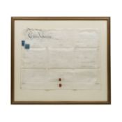 England - 2 Urkunden 2. Hälfte 19. Jh. mit Siegel des