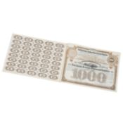 Von J.P. Morgan signiertes Anleihezertifikat der New Jersey Junction Railroad Co.,1886,