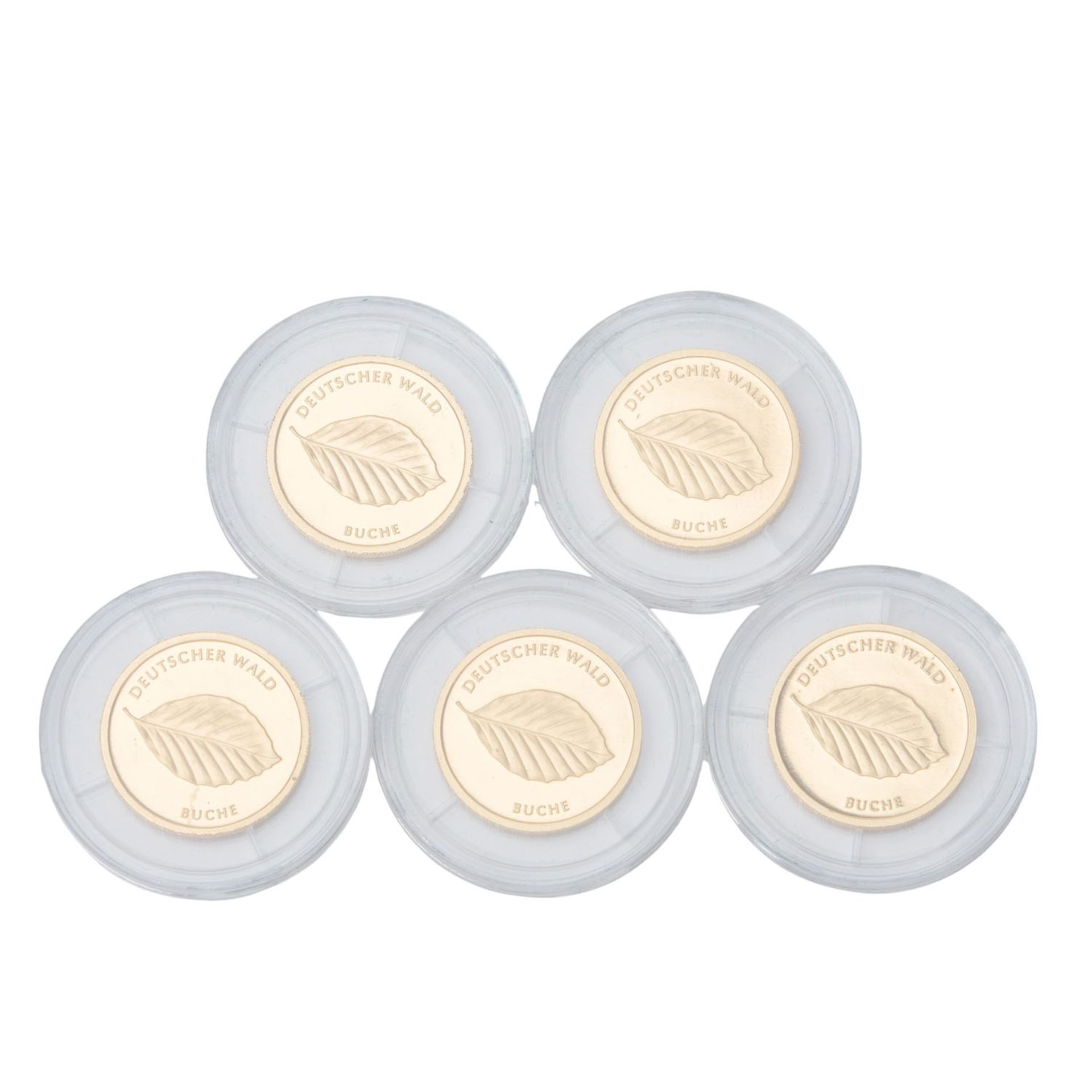 BRD/GOLD - Serie Deutscher Wald, - Bild 2 aus 3