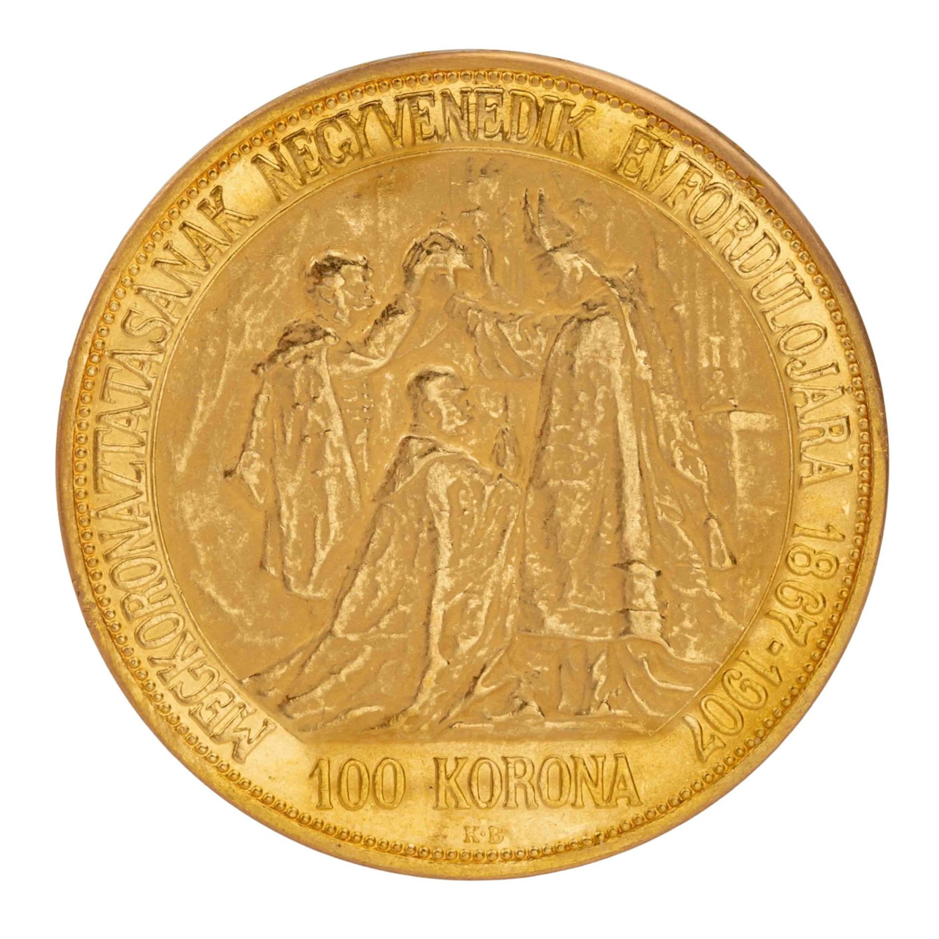 Österreich-Ungarn /GOLD - Franz Josef I. 100 Korona 1907 K-B - Bild 2 aus 2