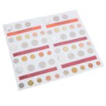 BRD - Kursmünzensätze (KMS) von 1971 D, F, 1972 D, J, 1973 D, J. 6 Stück.