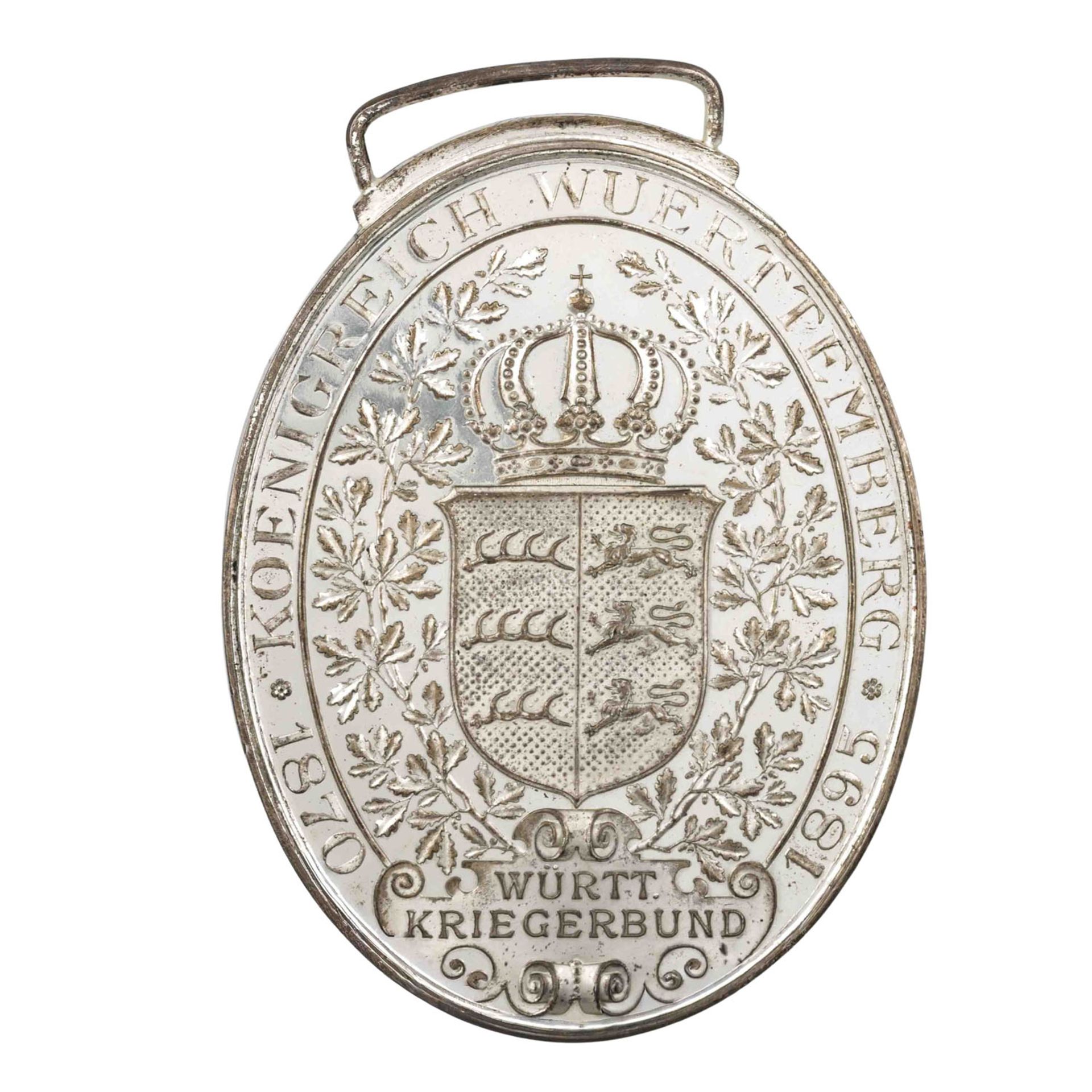 Württemberg - Fahnenmedaille 1895, Wilhelm II. (1848-1921), - Bild 2 aus 2