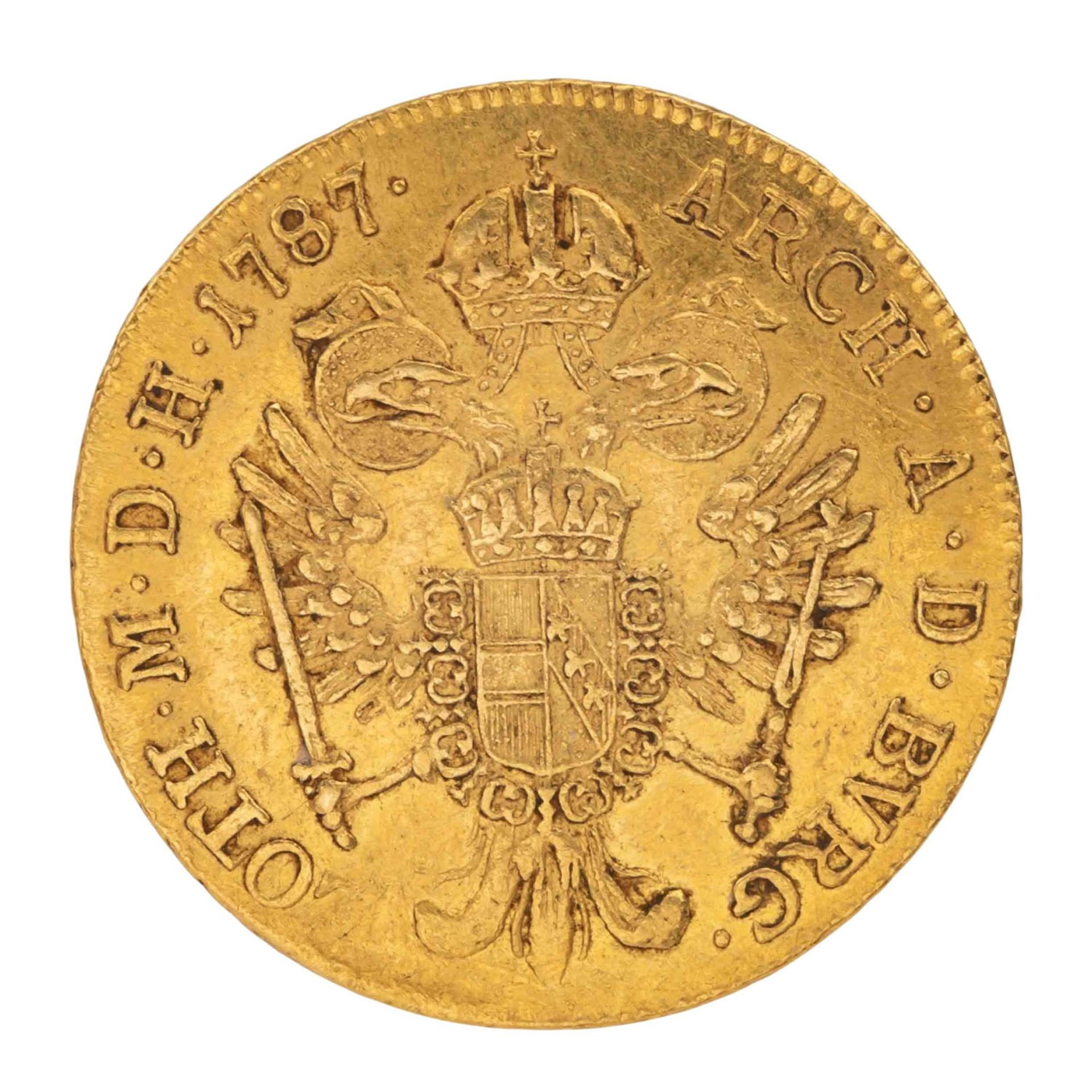 Habsburg - Joseph II. (1765-1790) 1 Gold-Dukat 1787-A - Bild 2 aus 2