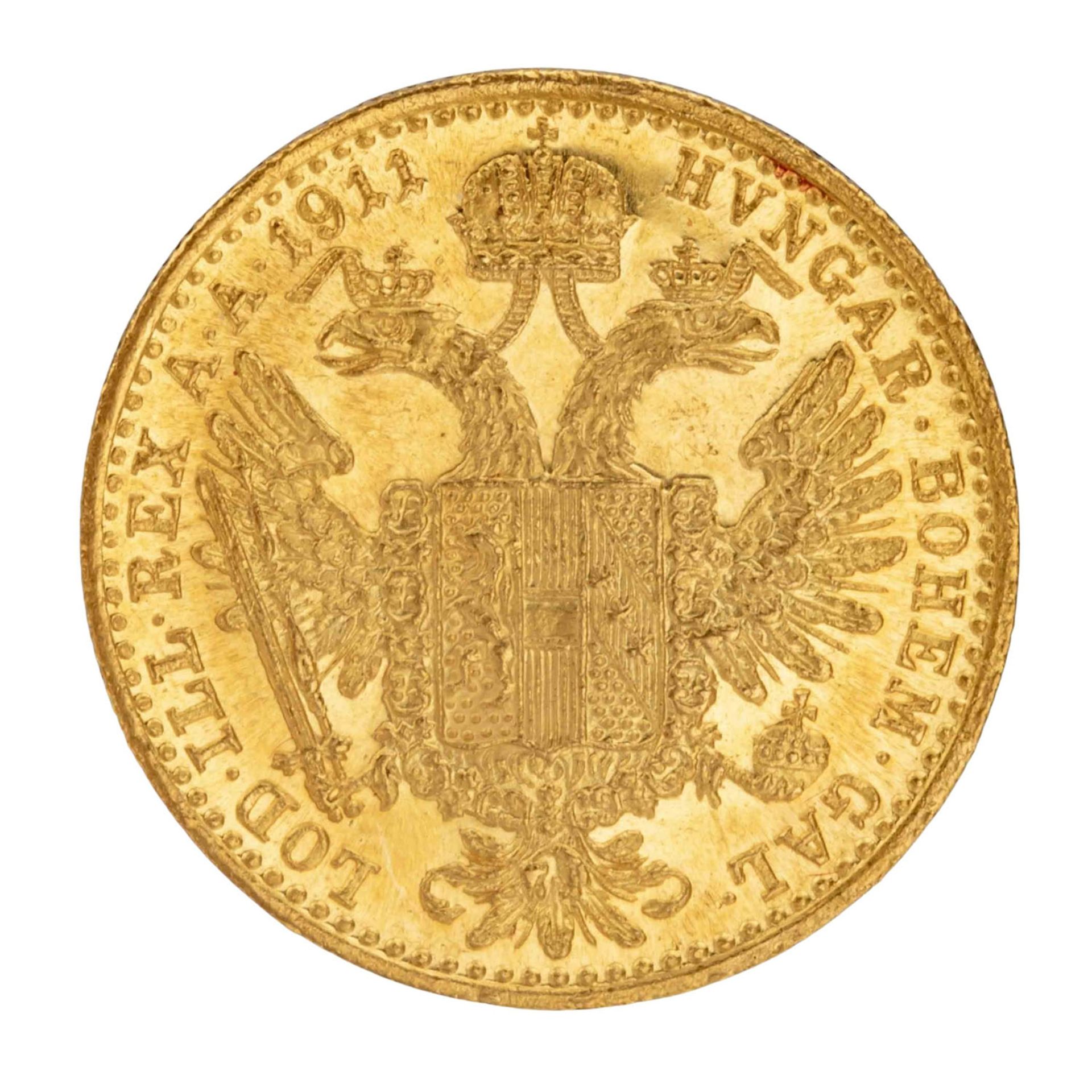 Kaiserreich Österreich /GOLD - Franz Joseph I. 1 Dukat 1911 - Bild 2 aus 2