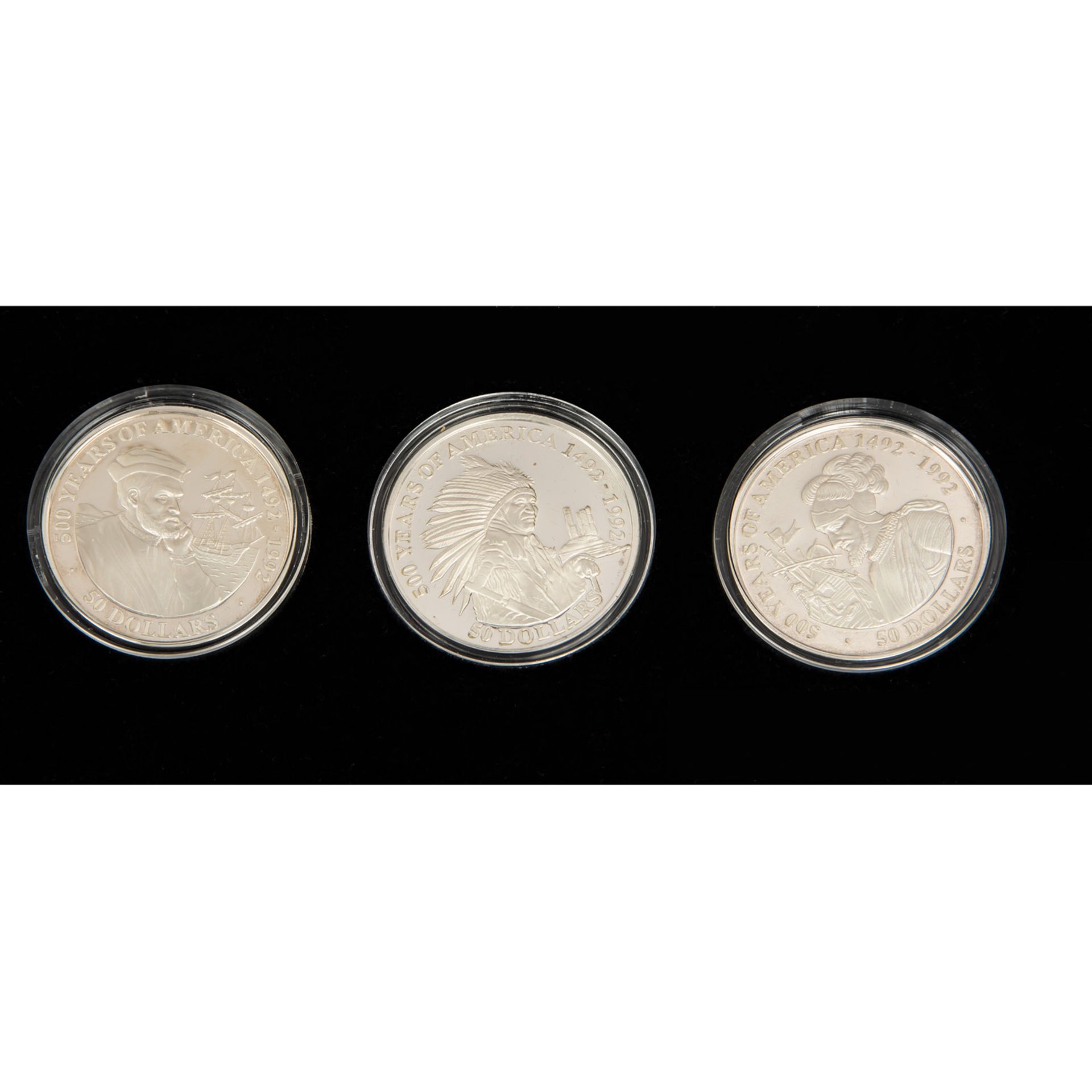 Cook Island/SILBER - Set 500 Jahre Amerika 1989-1992,  - Bild 4 aus 5