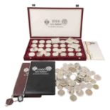 Sammlung von Silber- und KuNi-Gedenkmünzen aus Russland. Ca. 105 Stück.