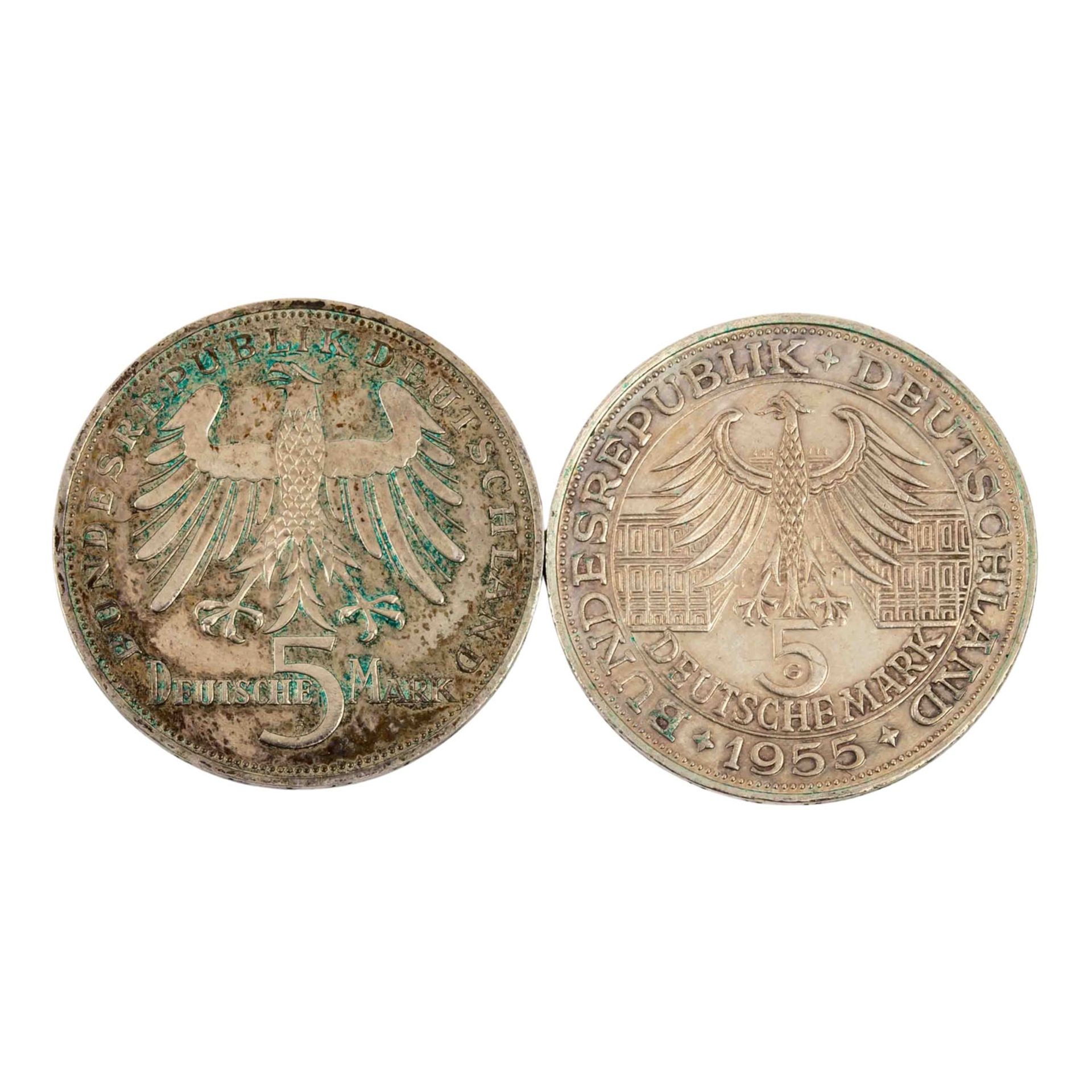 BRD/SILBER - 2x 5 DM Gedenkmünze, - Bild 2 aus 2