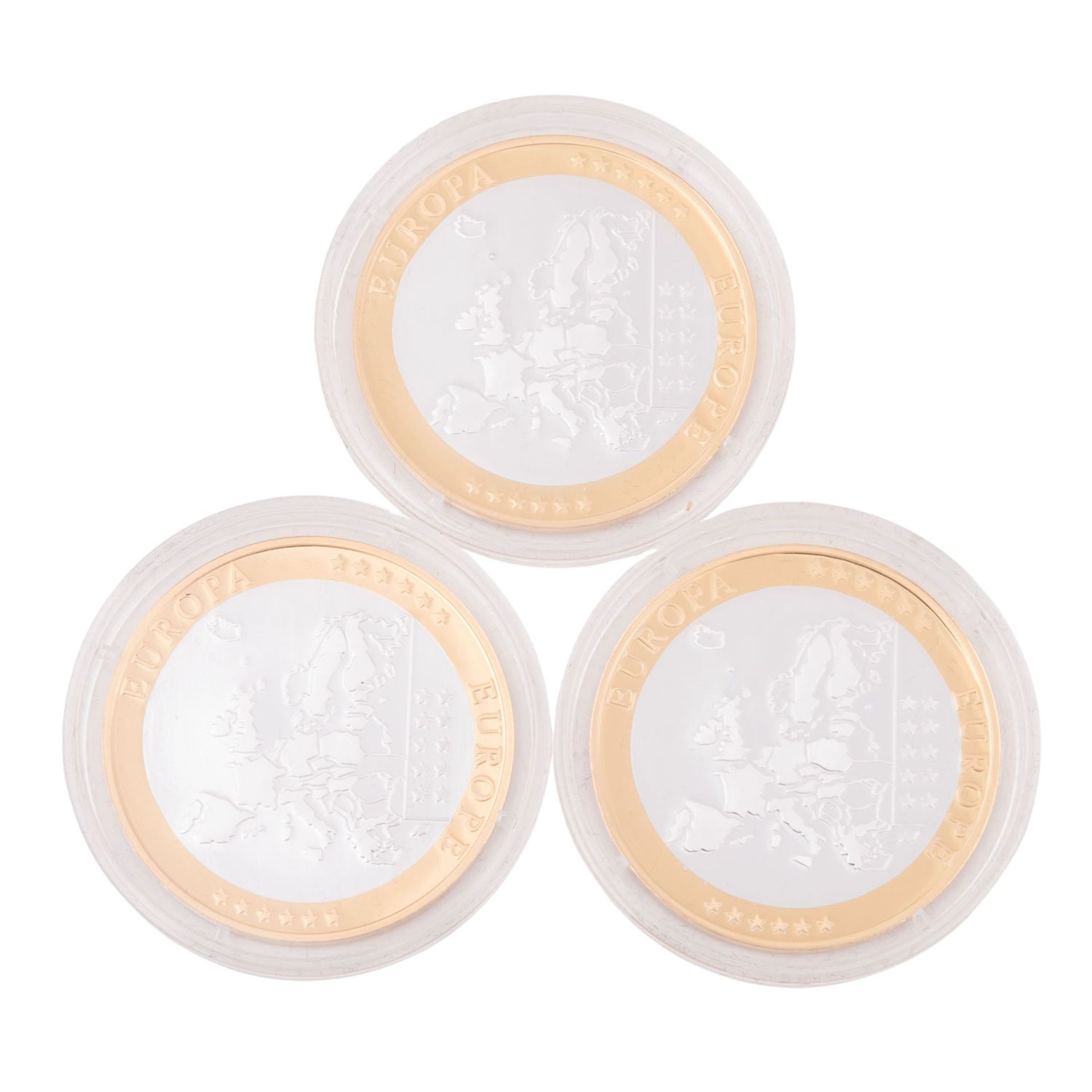 2x Silber Set 'Die Erstabschläge zu den Euroländern', - Bild 4 aus 8