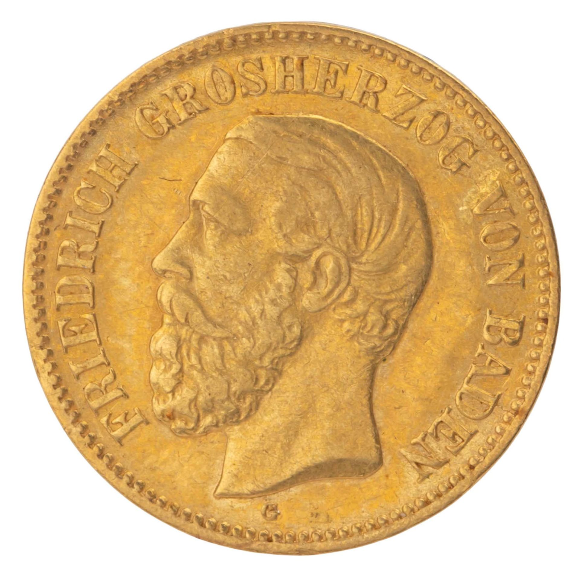 Dt. Kaiserreich, Baden - Friedrich I. (1852-1907), 5 Mark 1877
