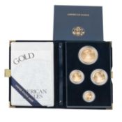 USA /4-tlg. GOLDSet - Gold Eagle 2003 PP