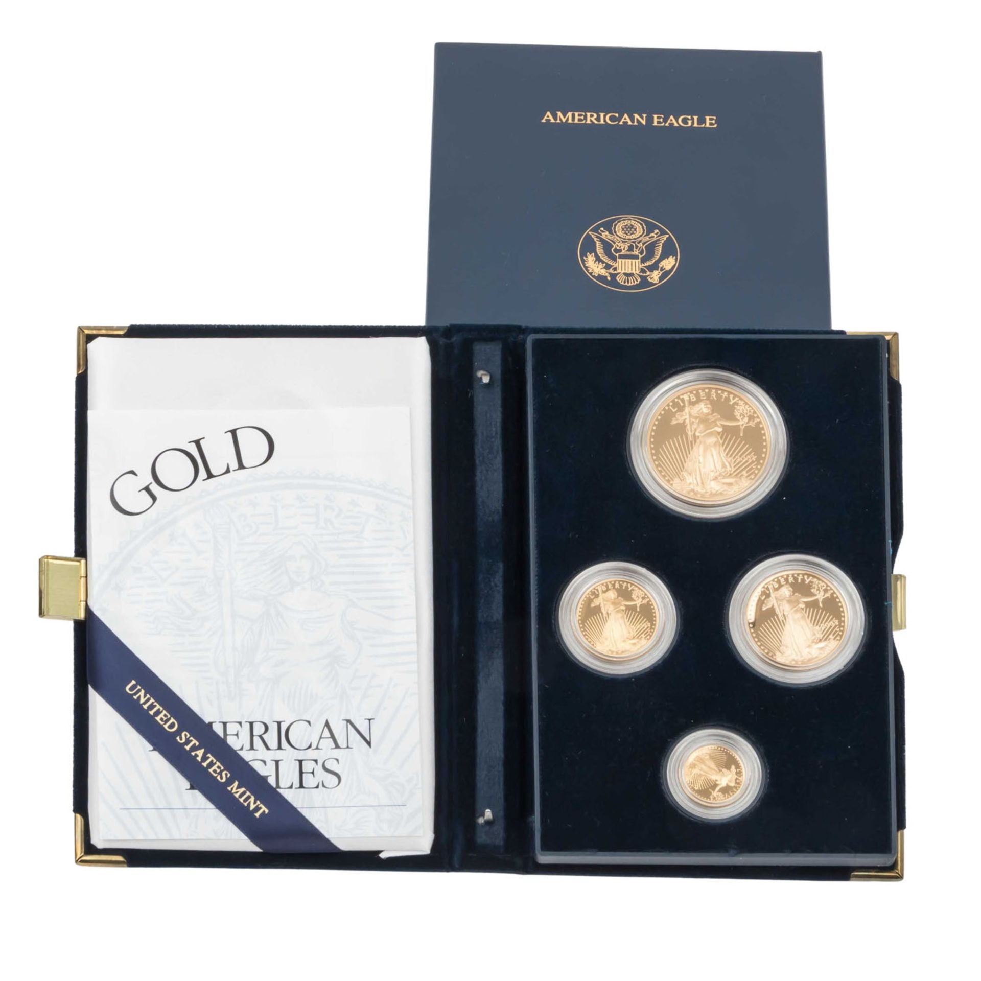 USA /4-tlg. GOLDSet - Gold Eagle 2003 PP