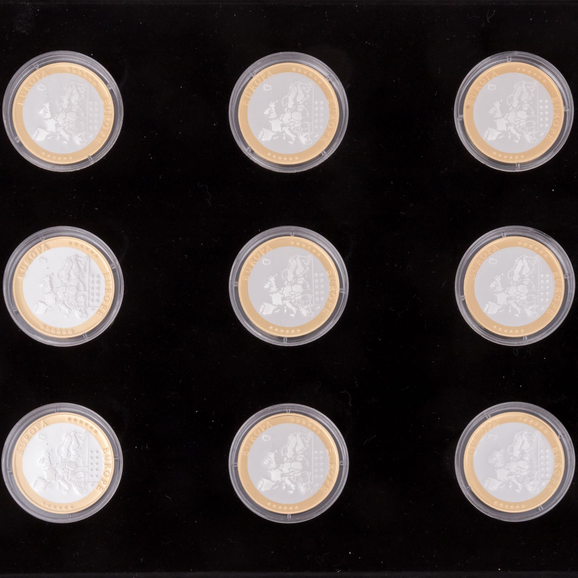 2x Silber Set 'Die Erstabschläge zu den Euroländern', - Bild 6 aus 8