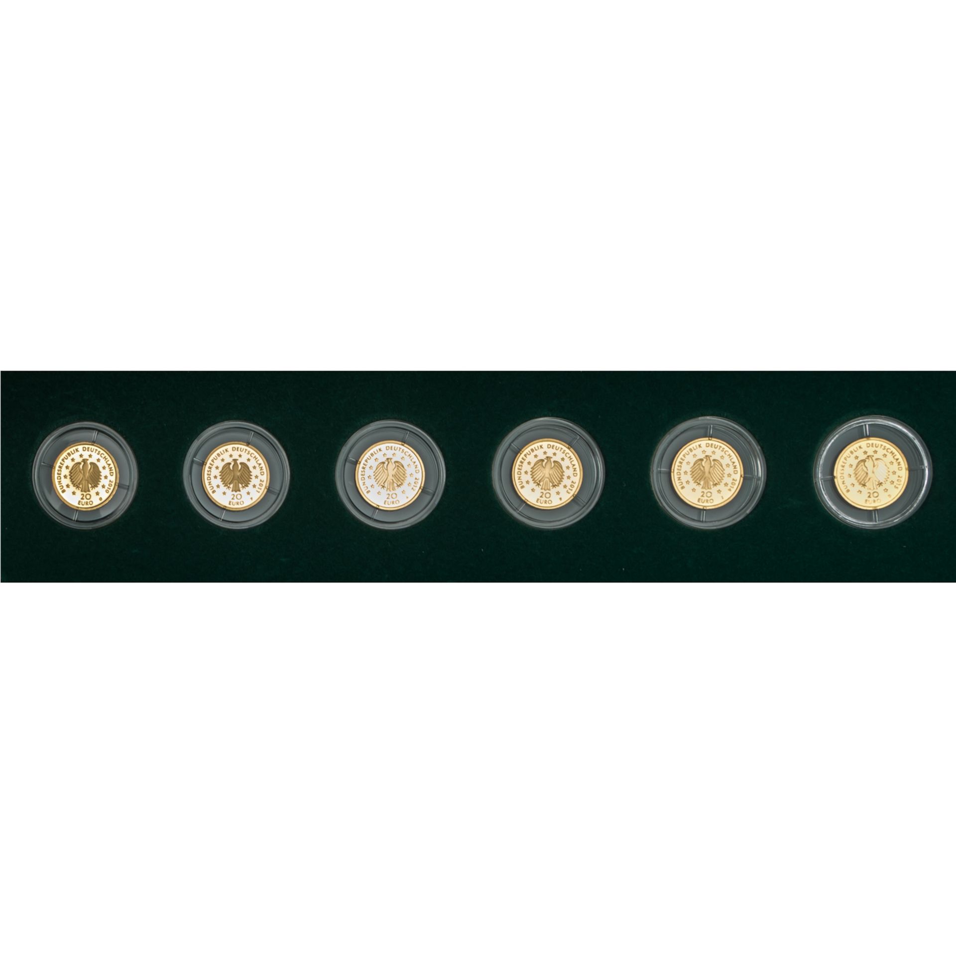 BRD/GOLD - 20 Euro GOLD fein, Dt. Wald - komplette Serie 2010-2015 - Bild 3 aus 3