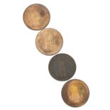 Württemberg/ Stadt Ulm - 4x Kupfermedaille 1869