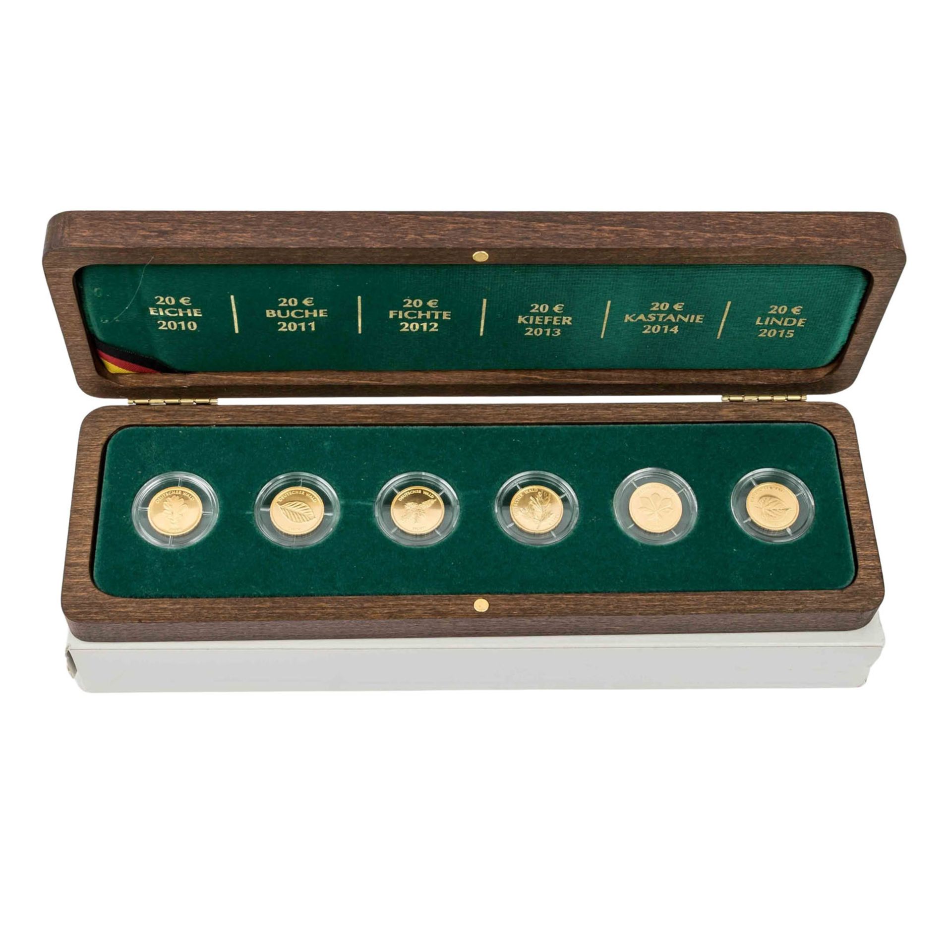 BRD/Gold - Set 20 Euro Goldmünzen Serie Deutscher Wald komplett