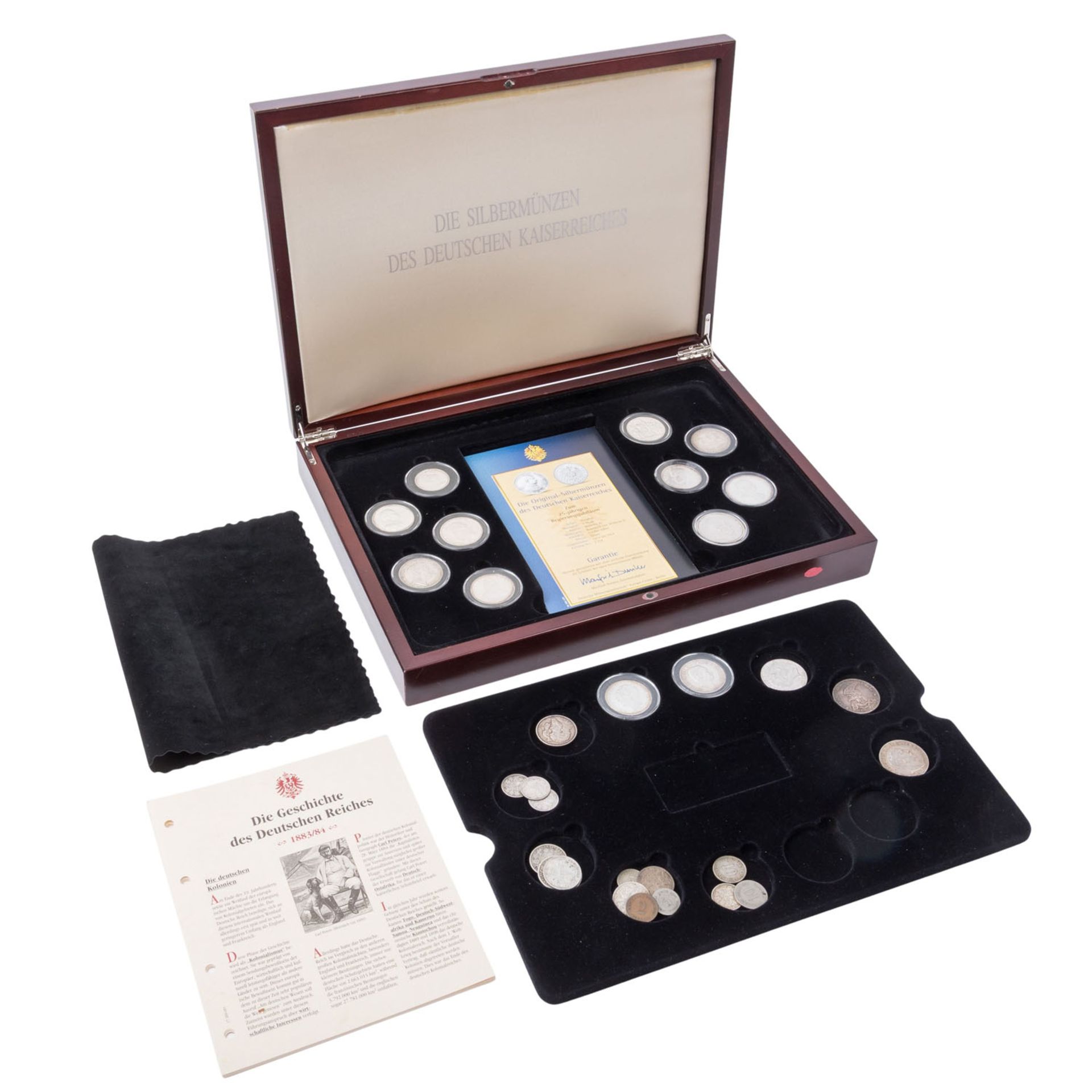 Deutsches Reich Sammlung aus 31 Münzen mit insgesamt 280g Ag fein 
