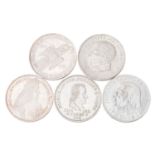 BRD Top 5 - 5 x 5 DM Gedenkmünzen,