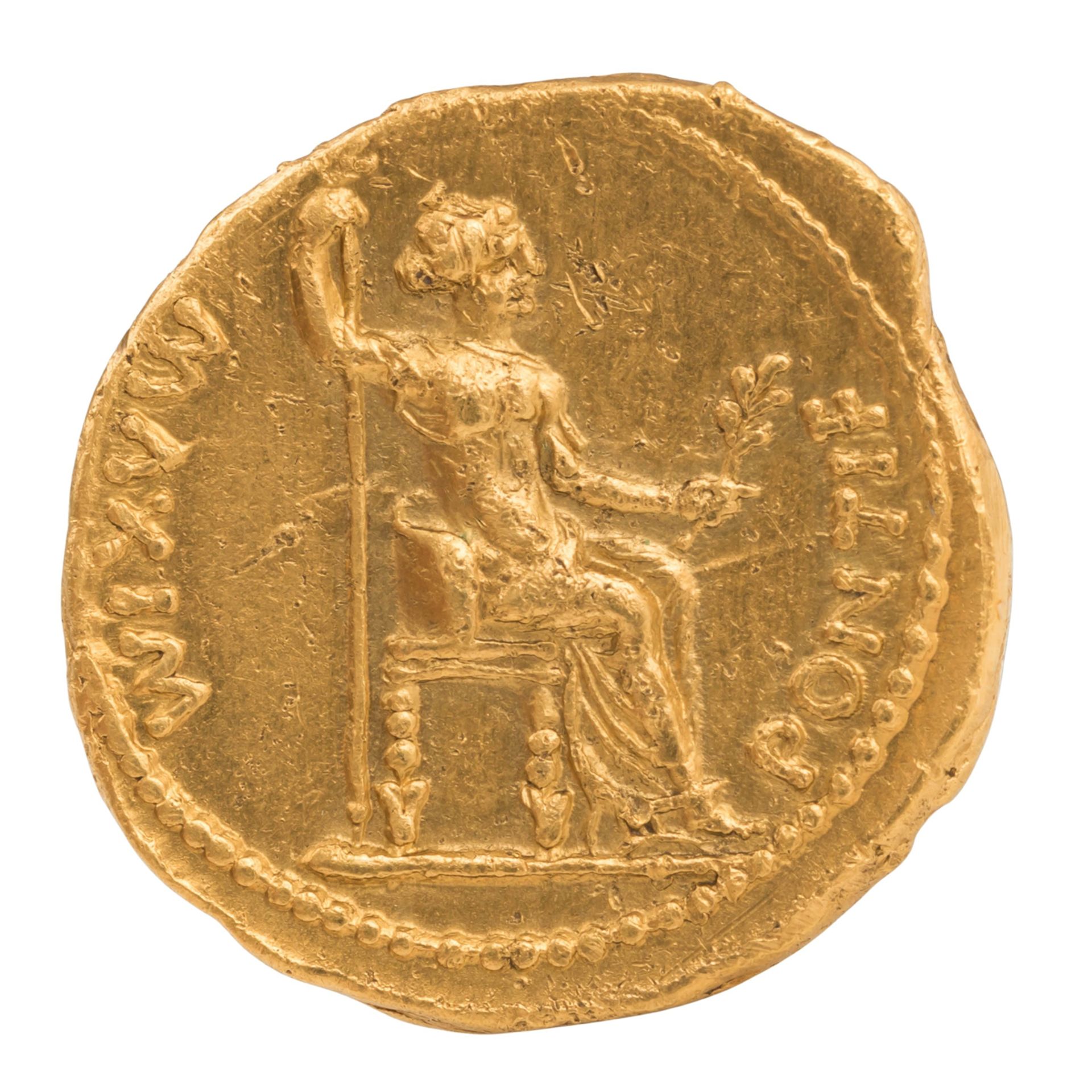 Römisches Kaiserreich - Kaiser Tiberius (14-37 n. Chr.), Gold Aureus,  - Bild 2 aus 2