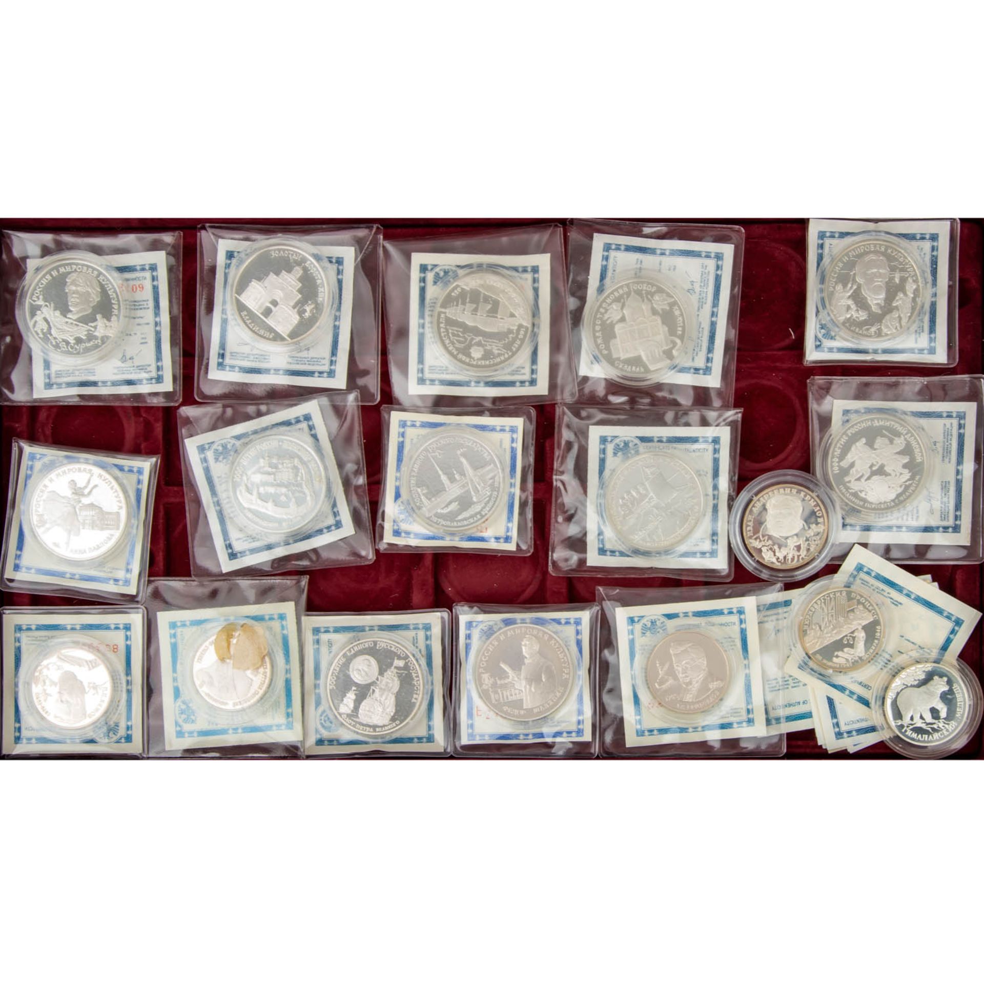 Sammlung von Silber- und KuNi-Gedenkmünzen aus Russland. Ca. 105 Stück. - Bild 5 aus 5
