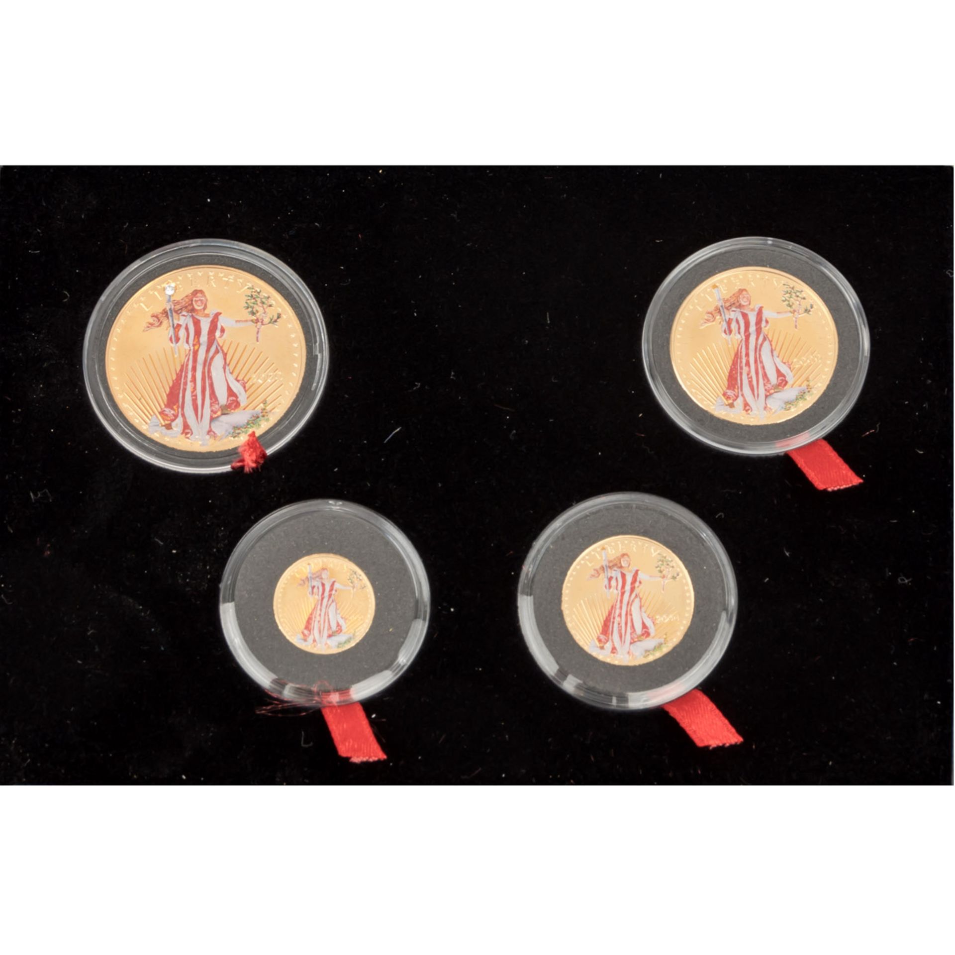 USA /4-tlg. GOLDSet - Gold Eagle mit Diamanten 2000 - Bild 2 aus 3