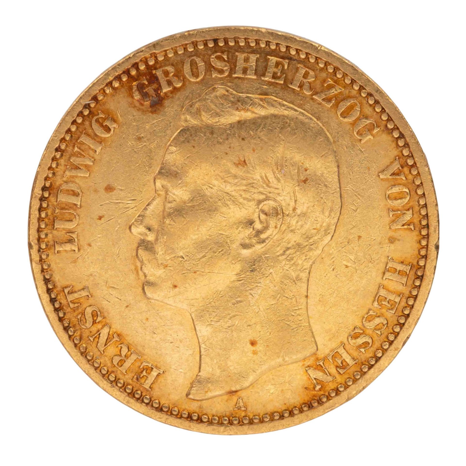 Dt. Kaiserreich, Hessen - Ernst Ludwig (1892-1918), 20 Mark 1901