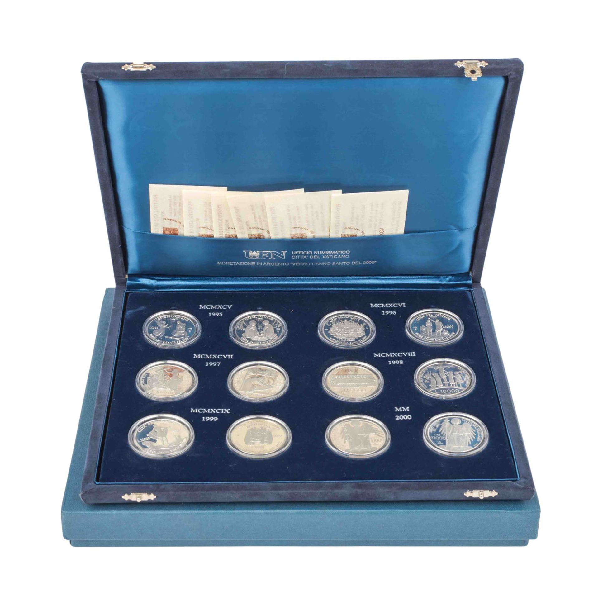 Vatikan - Set "Monetazione in argento verso l'anno santo del 2000"