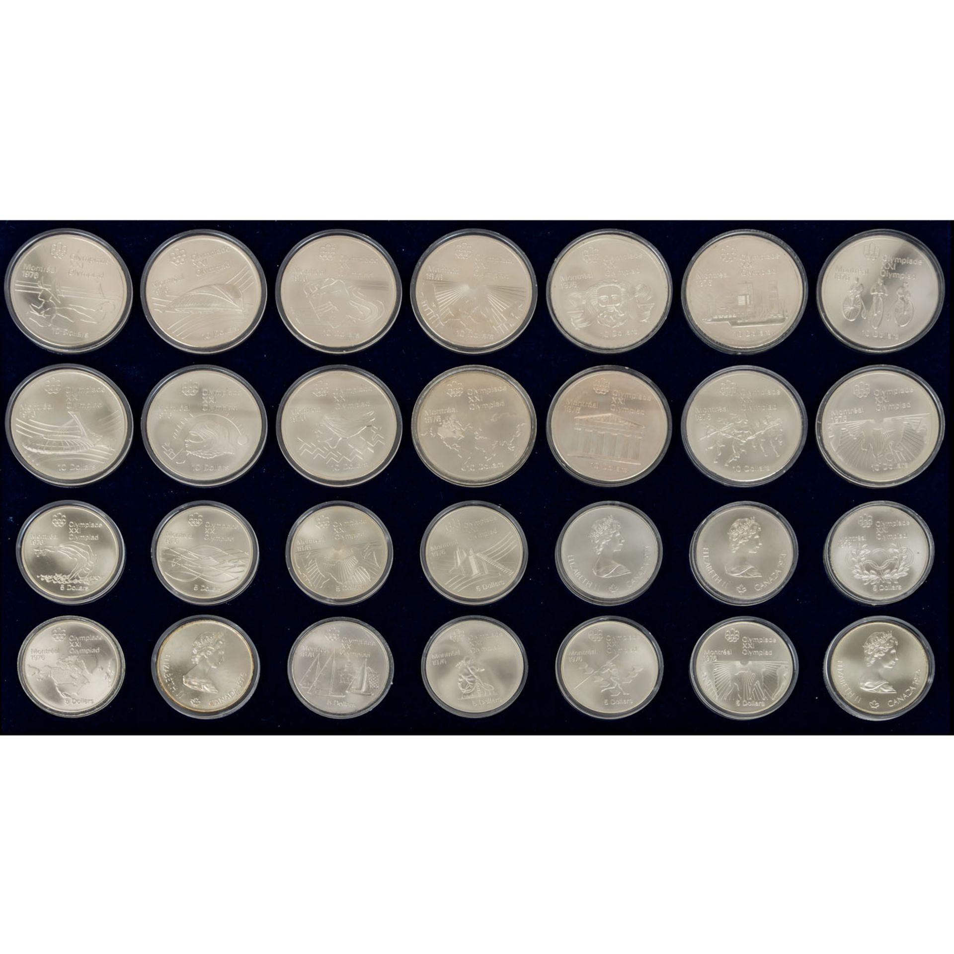 Kanada/SILBER Olympiade Montreal 28 Münzen zu insg. ca. 944g Ag fein - Bild 2 aus 3