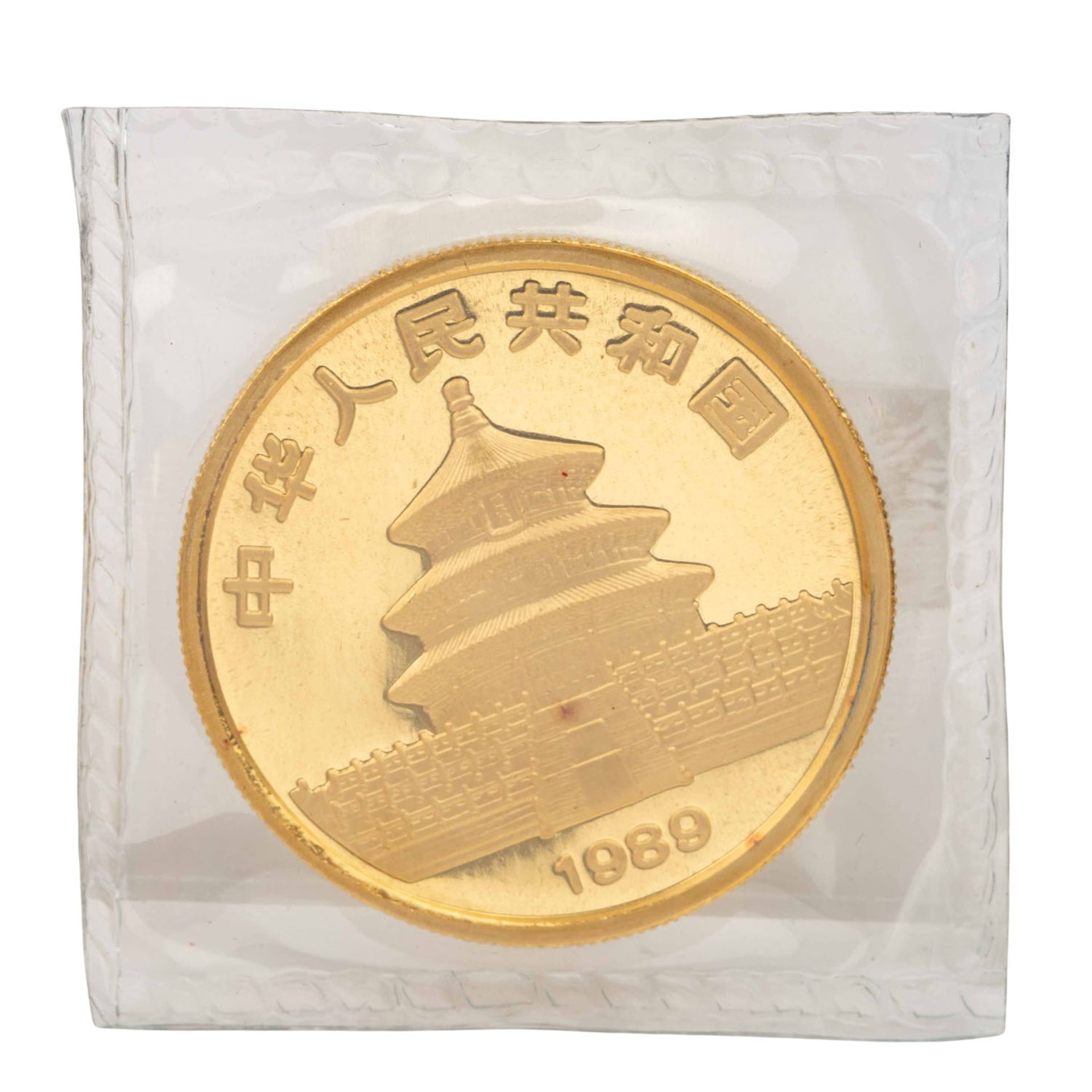 China/GOLD - 1x 100 Yuan China Panda 1989, - Bild 2 aus 2