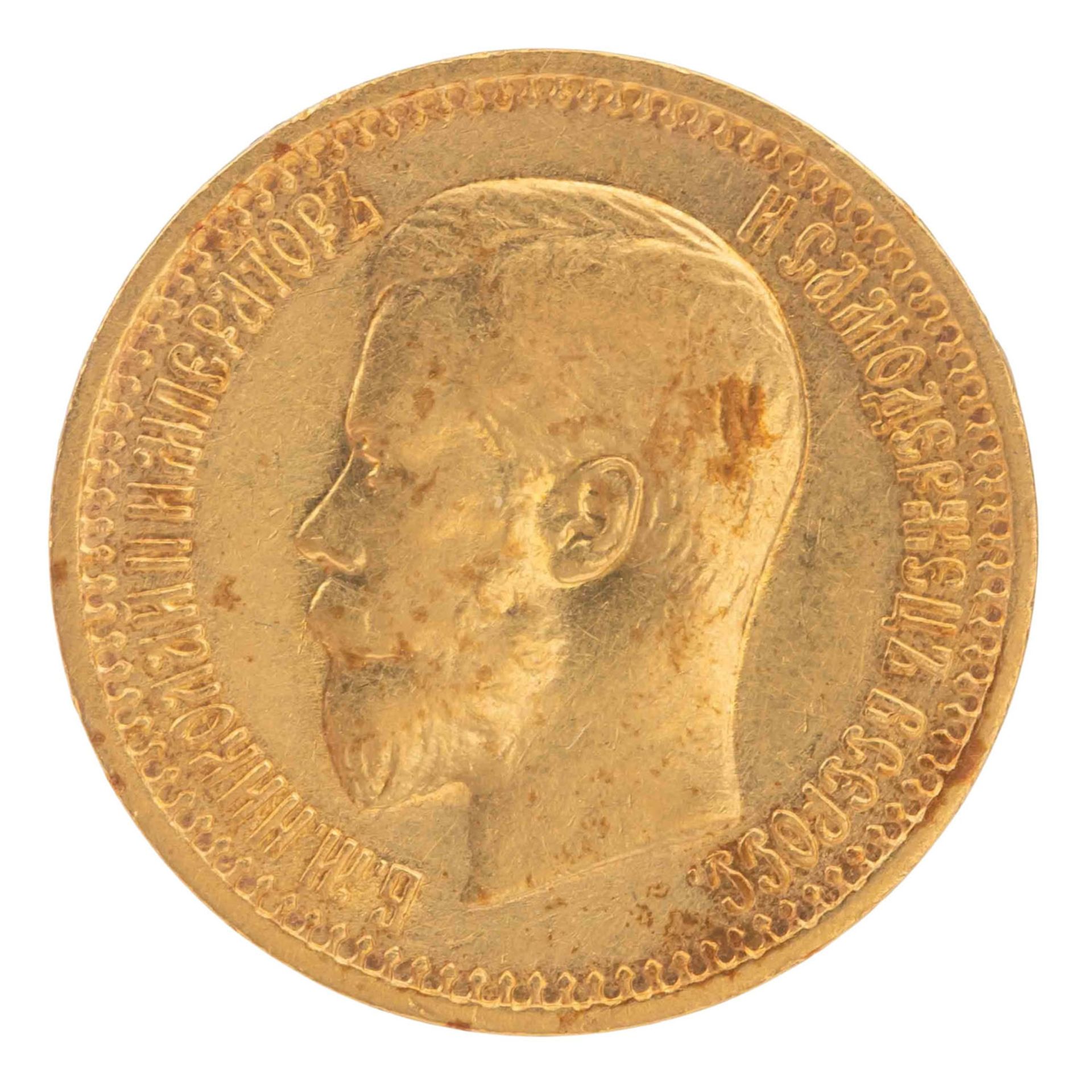 Russisches Zarenreich /GOLD - Nikolai II. 7 1/2 Rubel 1897