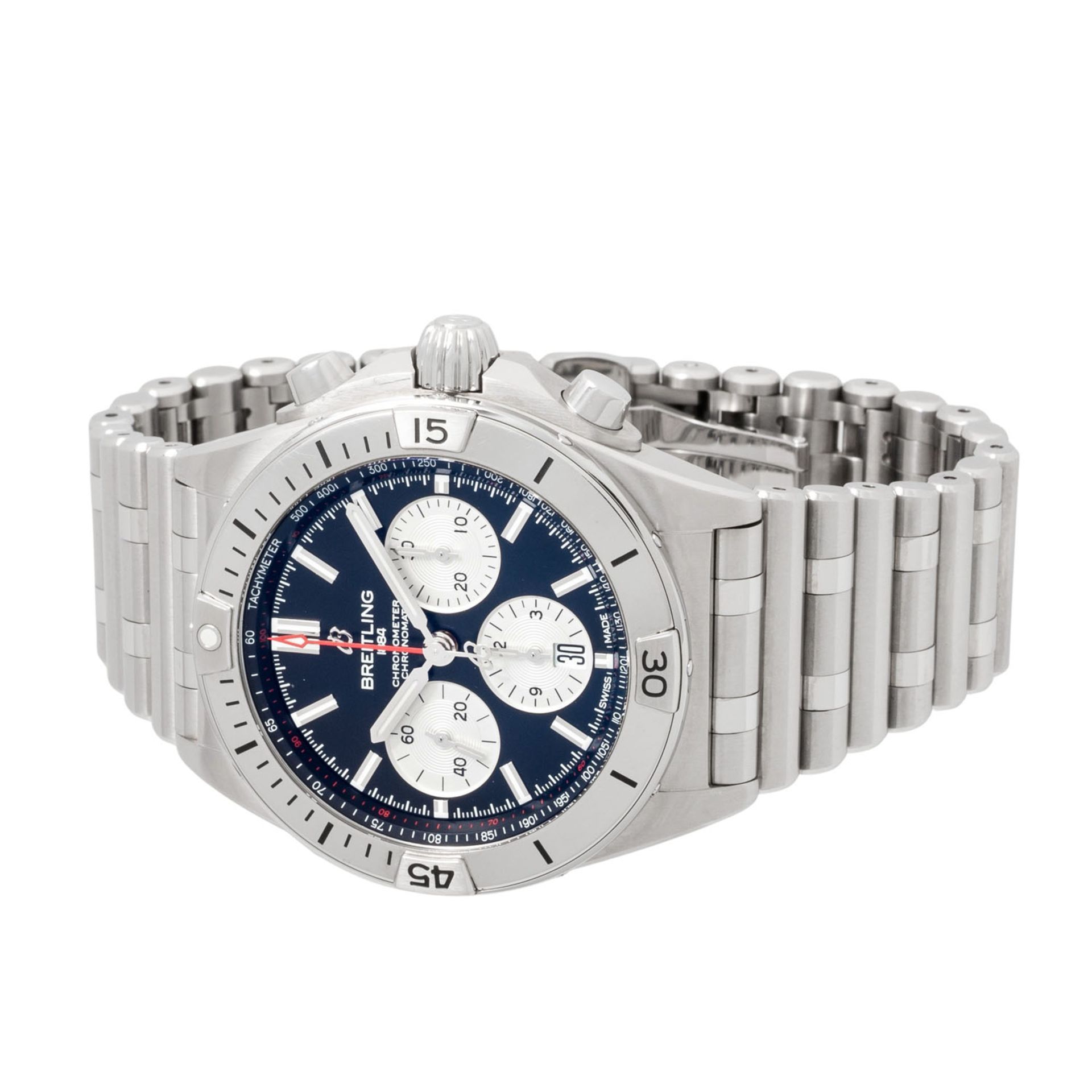 BREITLING Chronomat 42 Ref AB0134 Herren Chronograph. Box und Papiere. - Bild 5 aus 7