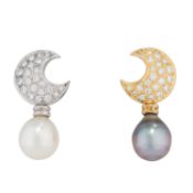 SCHOEFFEL Ohrringe mit aushakbaren Perltropfen