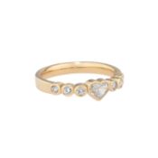 Ring mit Diamant im Herzschliff von ca. 0,5 ct,