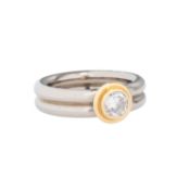 Solitärring mit Brillant von ca. 0,5 ct,
