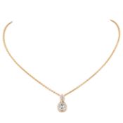 Collier mit Brillant und Navettediamant,
