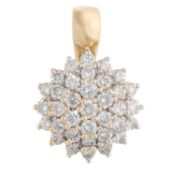 Clip-Anhänger mit Brillanten von zus. ca. 1,75 ct,