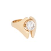 Solitärring mit Brillant von ca. 1,97 ct,