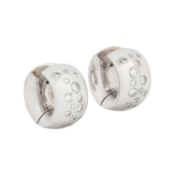 WEMPE Klappcreolen mit Brillanten von zus. ca. 1,2 ct,