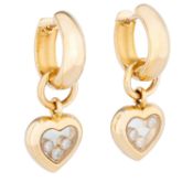 CHOPARD Creolen mit Herzhängern "Happy Diamonds",
