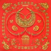 HERMÈS Seidencarré "LES CAVALIERS D'OR",