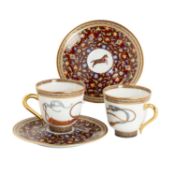 HERMÈS Teetasse und Untertasse "CHEVAL D´ORIENT".