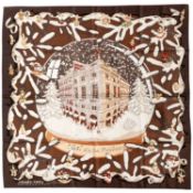 HERMÈS Seidencarré "NOEL AU 24 FAUBOURG",