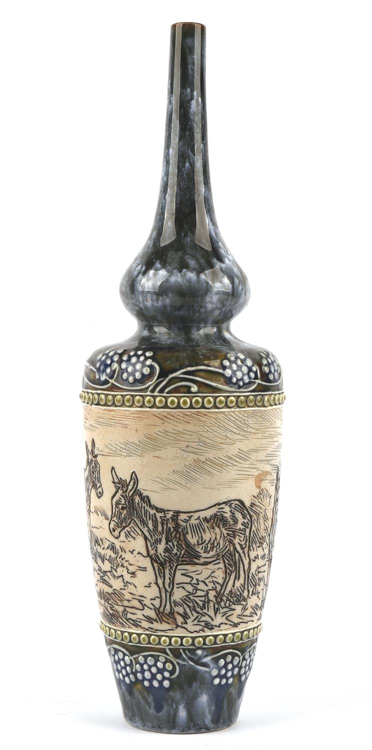 HANNAH BARLOW ( British, 1851-1916) for DOULTON & CO, an early 20th century stoneware vase, - Image 2 of 5