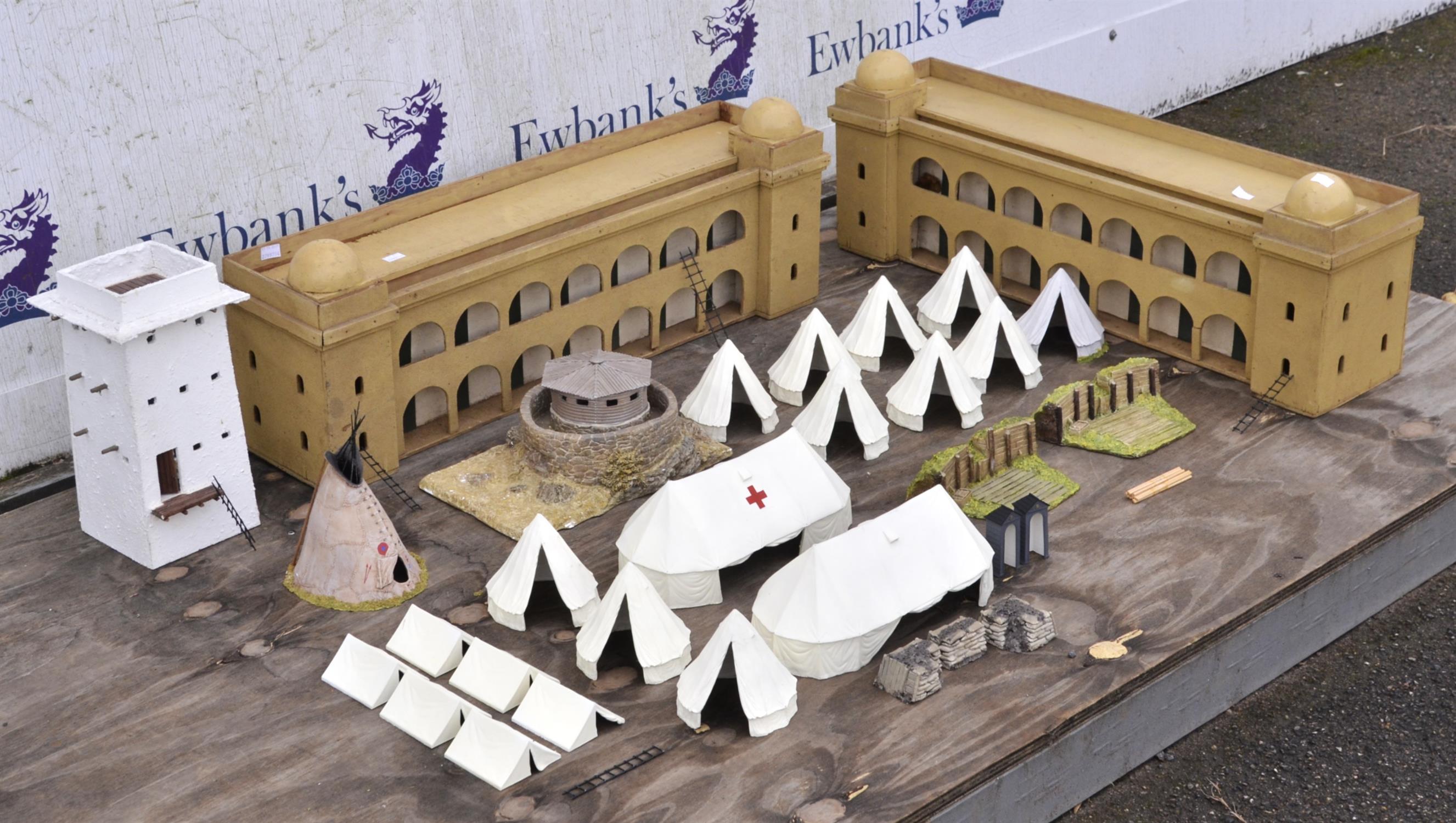 Building A Model Raj Fort A scratch built wooden scale model of an Indian army barracks (86.5cm ...