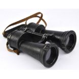 A pair of WW2 German Kriegsmarine, 7 x 50 binoculars, stamped 'beh 446804'. 20.5cm.