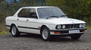 BMW 518i E28 Saloon. Registration number: D740GEC. Mileage displaying: 166,000. Finished in white