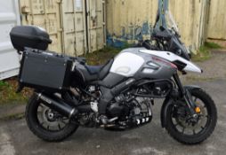 2017 (67) Suzuki DL 1000 AL8 V-Storm Motorbike. Registration number: GK67 DWN. Mileage: 11,600.