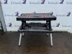 Keter plastic folding work bench. Please note this lot has the standard Ewbank's standard buyers