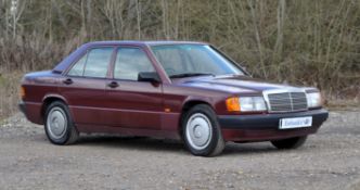 1990 Mercedes-Benz 190e 2.0 Petrol 5 Speed Manual Saloon. Registration number: G629 TDH.