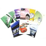 A collection of 9 Volkswagen main dealer brochures to include: Volkswagen Golf GTI, The Golf R32,