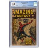 Amazing Fantasy No. 15 CGC Grade 1.0 – 1st appearance and Origin of Spider-Man (Marvel Comics,
